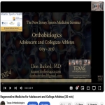 22+ Free Lectures on Regenerative Medicine on the Texas Orthobiologics youtube.com Channel