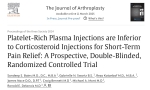 Platelet Rich Plasma Versus Steroid Injections For Knee Arthritis