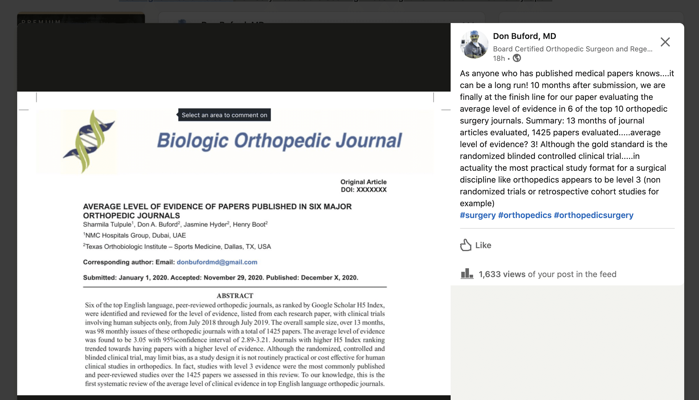 Our Most Recent Paper Will Be Published This Month!